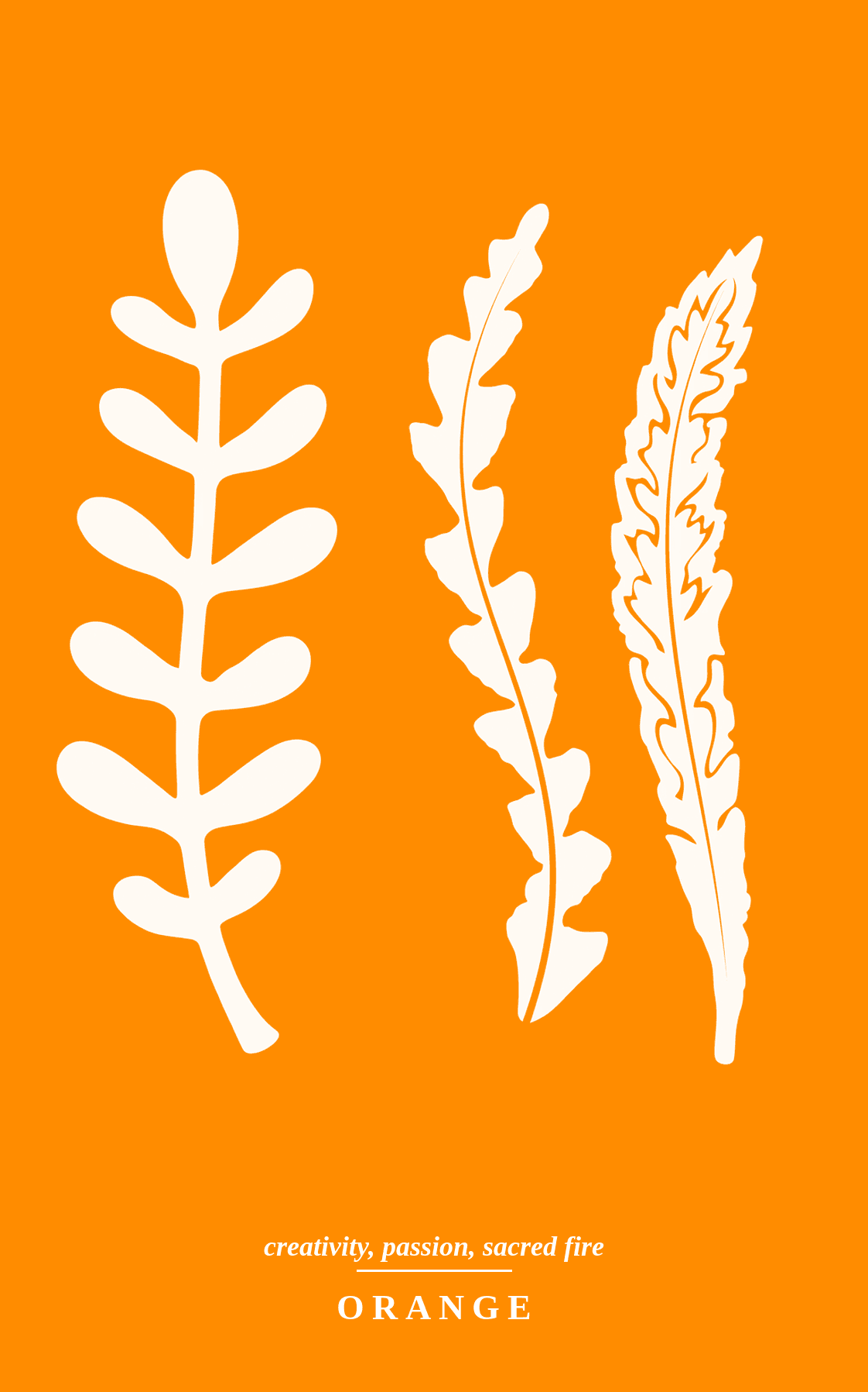 Orange card — creativity, passion, sacred fire