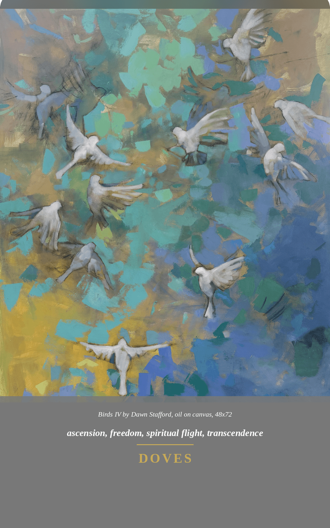 Doves card — ascension, freedom, spiritual flight, transcendence